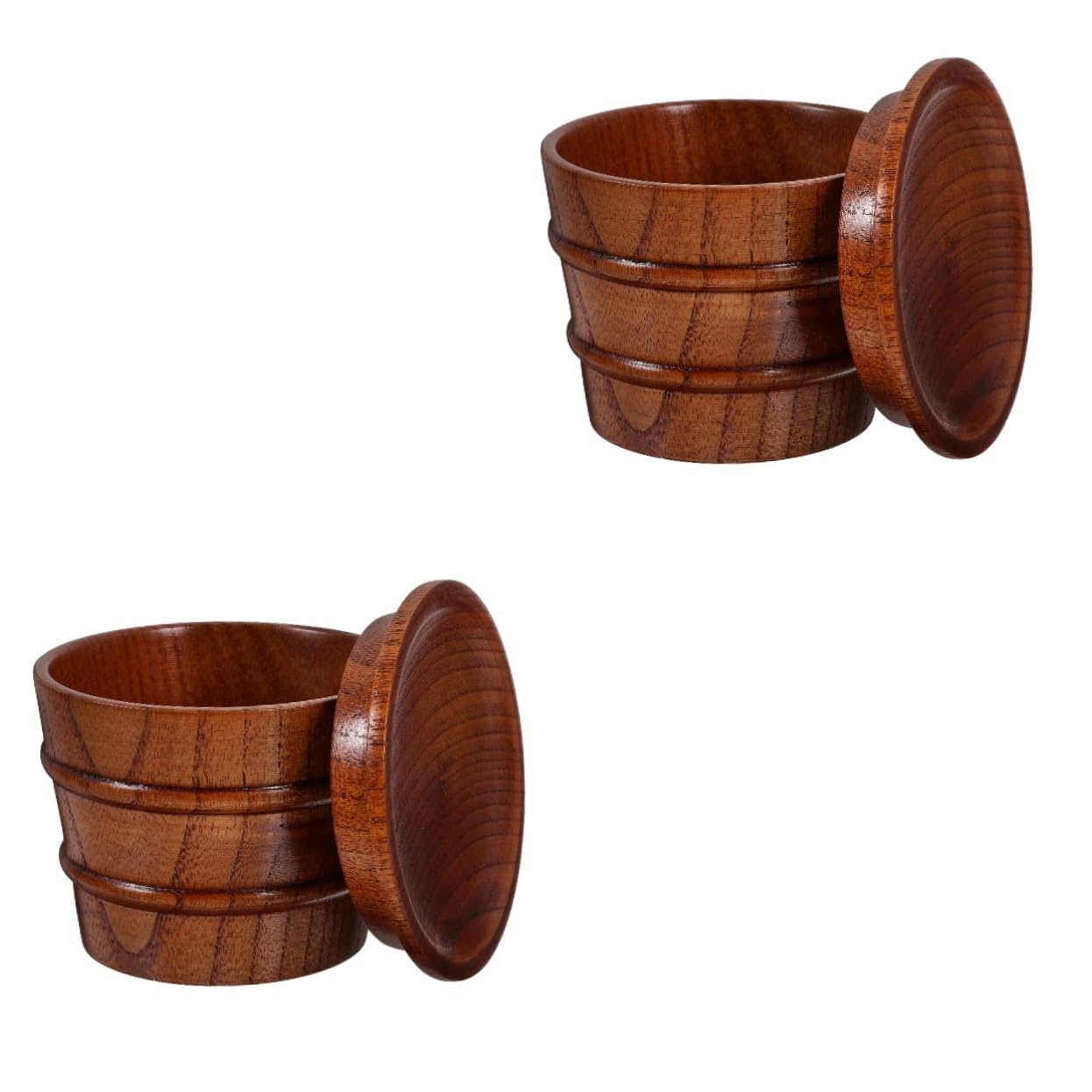Tazas de té de madera hechas a mano tazas de agua rústicas y jarro de cerveza natural ULTECHNOVO