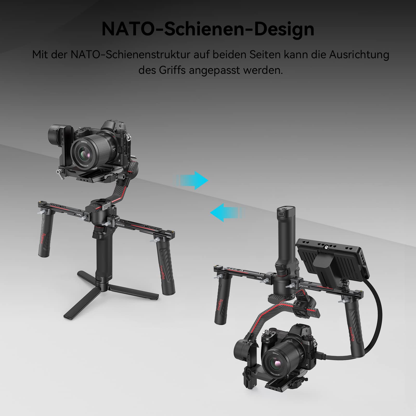 SMALLRIG RS4 RS4 Pro RS3 RS3 Pro RS2 RSC2 Dual Handgrip, Doppelhandgriff für DJI RS 5/RS 2/RSC 2/RS 3/RS 3 Pro - 3027