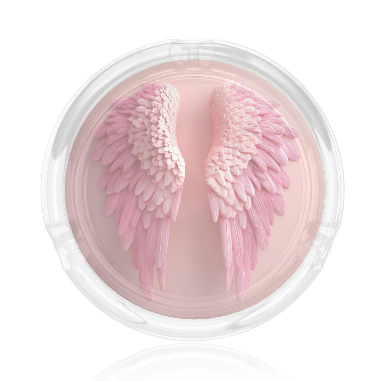 Pink Angel Wings Glass Ashtray For Cigarettes Ash Trays Case For Home Office Decor
