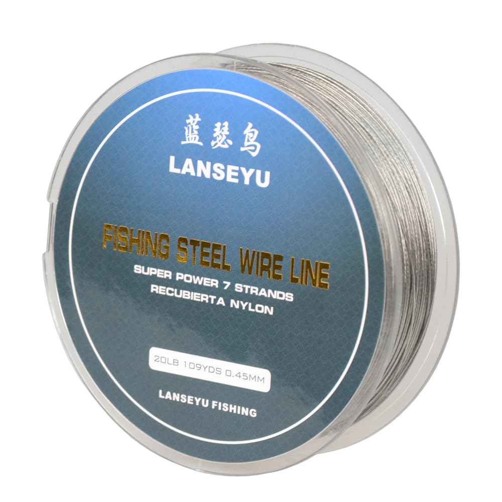 Amazon.com : LANSEYU Fishing 100 Metres 0.45mm 20LB Fishing Steel