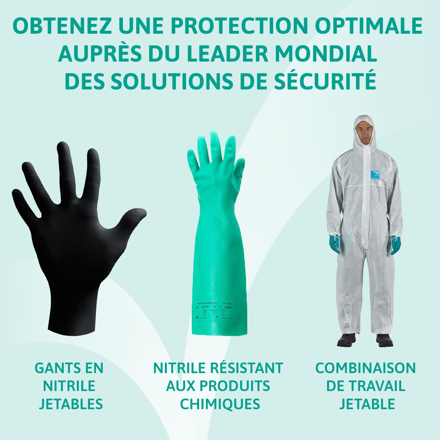 Ansell HyFlex 11-618, Gants de travail L pour manipulations de précision, Revêtement PU, Compatibles écran tactile, Bleus, 12 paires
