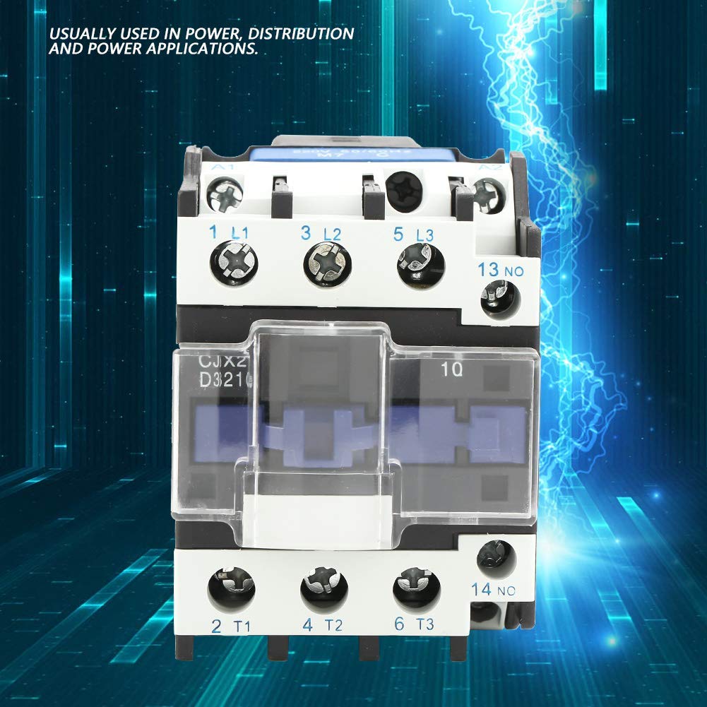 AC Contactor,220V 32A,CJX2-3210,High Sensitivity Industrial Electric AC Contactor,Coil Contactor,Universal Circuit Control