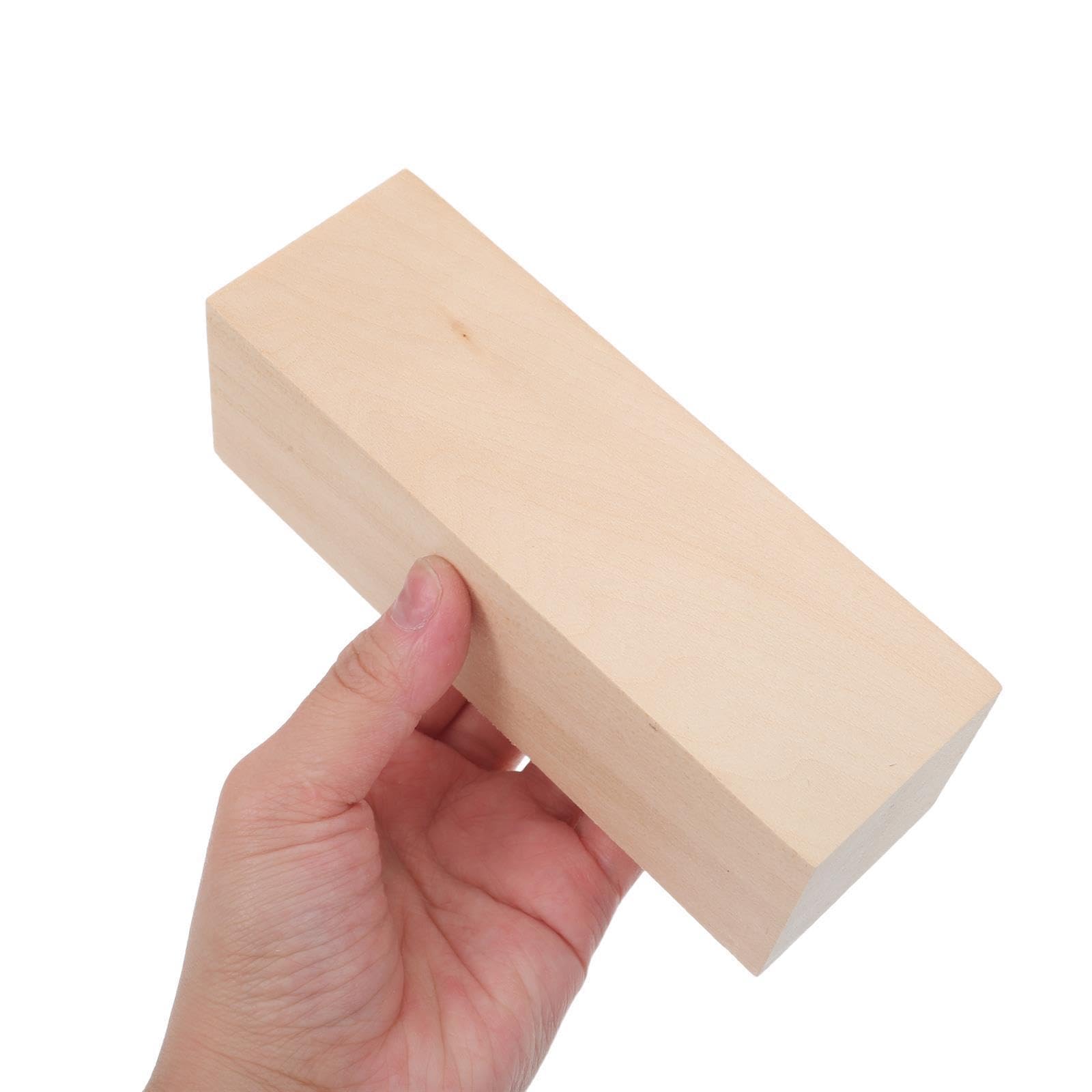 Anneome 8 Bloques de Madera de Tilo para Tallar sin Grietas ni Rebabas, Manteniendo la Forma para Manualidades y Proyectos de Pintura