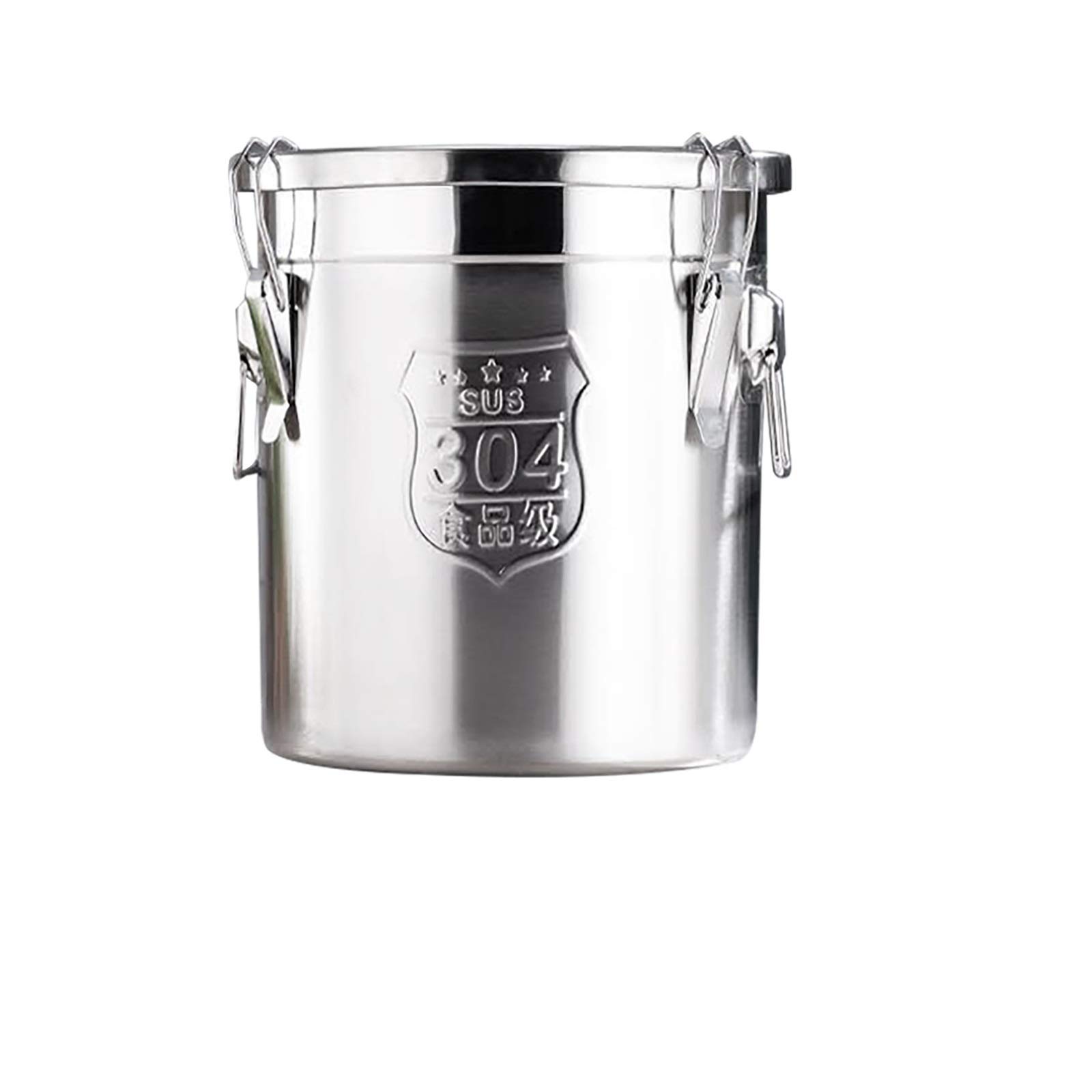 OUKANING Seau 12L avec Couvercle en Acier Inoxydable Seau en Acier Inoxydable Seau de Cuisine Seau d'alimentation Seau à Lait Seau à Champagne Refroidisseur