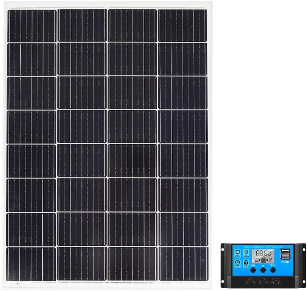 12V 350W Monocrystalline Solar Panel for Home, Caravan, and Camping – Complete with 20A Charge Controller for Ultimate Energy Independence!