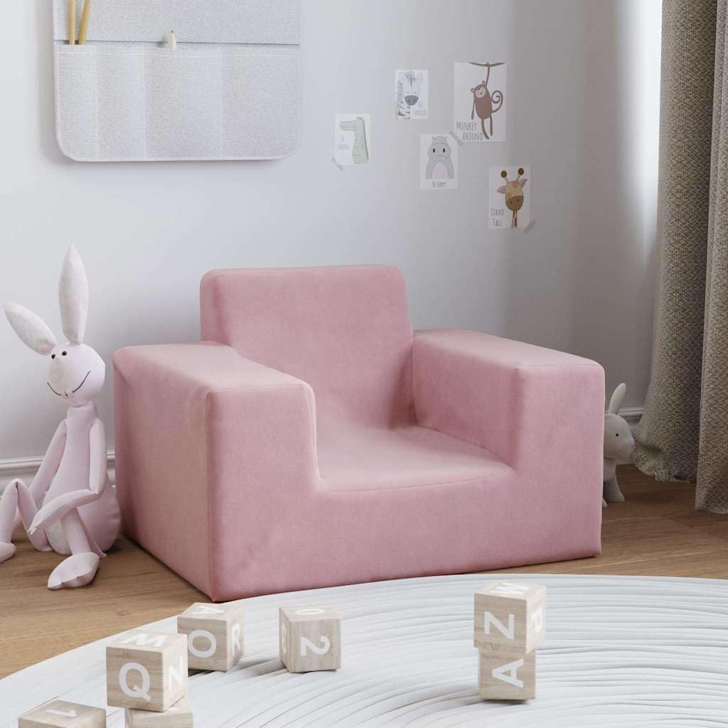 Canapé lit pour enfants Rose Peluche douce | Leroy Merlin Canapé lit pour enfants Rose Peluche douce | Leroy Merlin