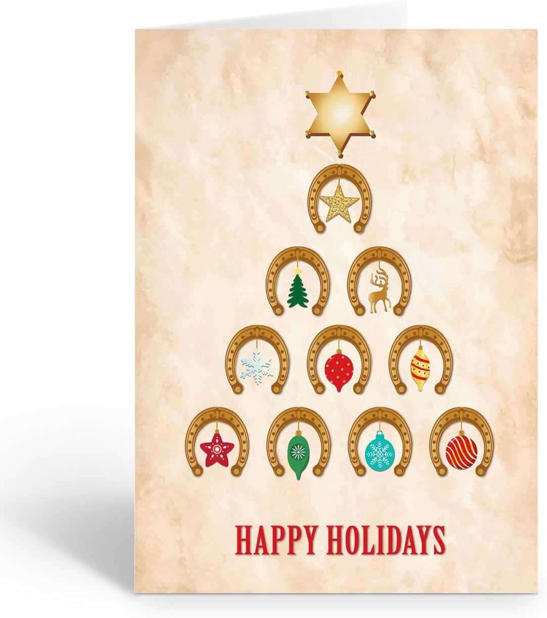 Stonehouse Collection Custom Western Christmas Cards, Pick a Western Design & Add Your Own Interior Message, 24-Pack with Envelopes | 6.25 x 4.5 | Made in USA (Personalized)