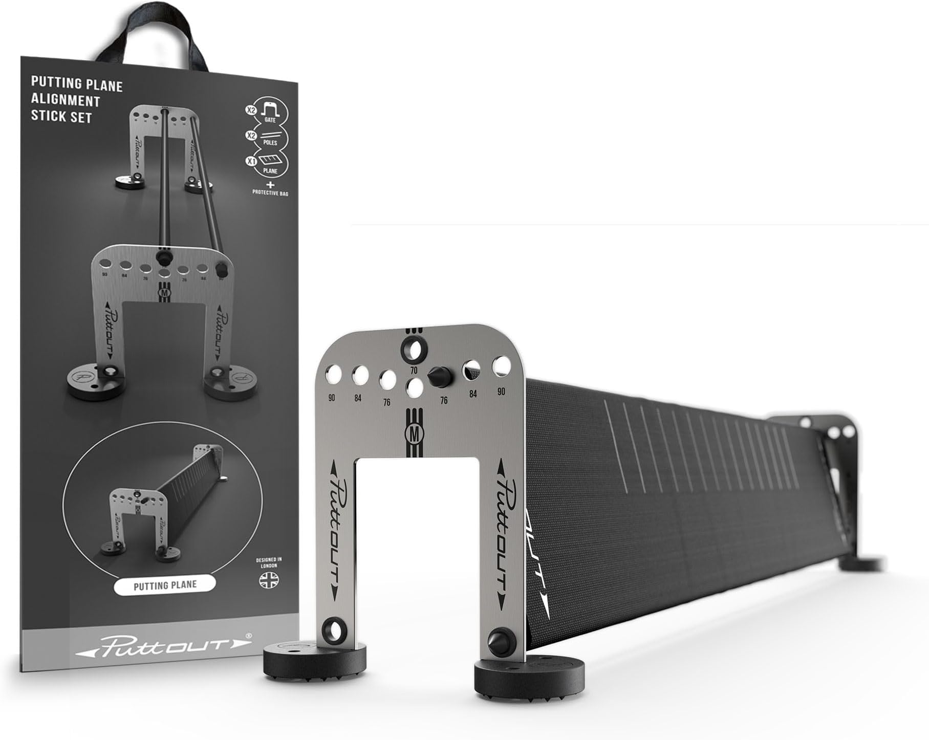 PuttOutUnisex's Putting Plane with Alignment Stick Set and Gates