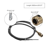 Vista 2 de Bettomshin 1 herramienta giratoria de eje flexible de 39 pulgadas de longitud, cable de eje flexible de núcleo interior de 3/16 pulgadas para prensa