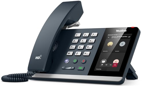 Yealink MP54 E2 Certifié pour Microsoft Teams & Skype for Business, Téléphone de Bureau pour PC, Couplage Bluetooth, Écran Tactile 4 Pouces, Double Port...
