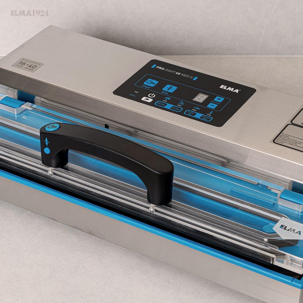 ELMA Envasadora al Vacío Profesional Digit 40 NEO II | 550W, Barra de Sellado 40 cm, Uso Intensivo, Conservación de Alimentos, Compatible con Recipientes Externos de Vacío