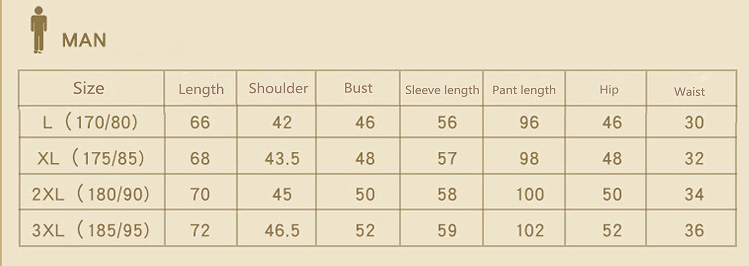 Aeici Ropa interior Térmica térmica Hombre Poliéster Cuello Redondo Alto y Leggings Blanco