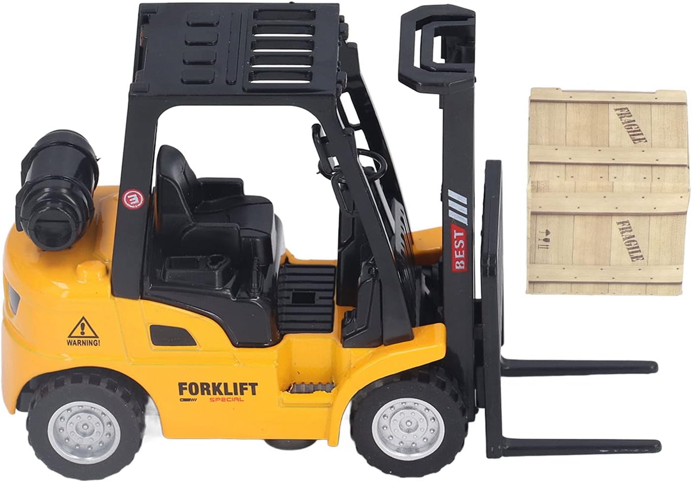 Cryfokt Forklift Toy Heavy Duty Forklift Model Anti-falling Authentic Engineering Vehicle Model for 3+ Years Old Children Playing