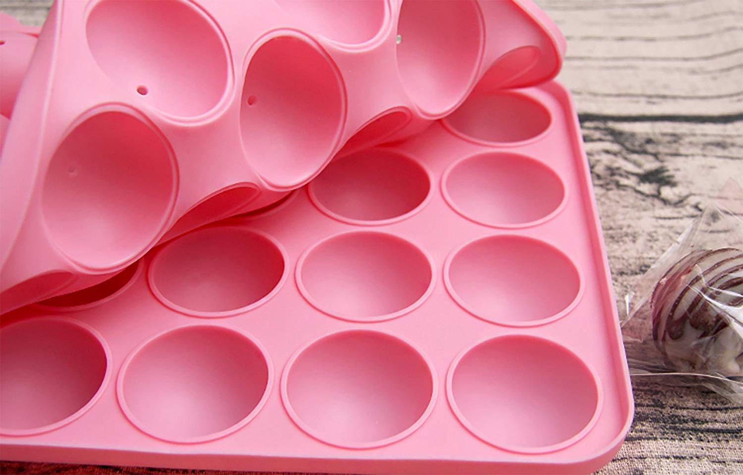 20 wgłębień silikonowa taca Pop Stick Mould- Lollipop Party Cupcake Foremki, bez BPA