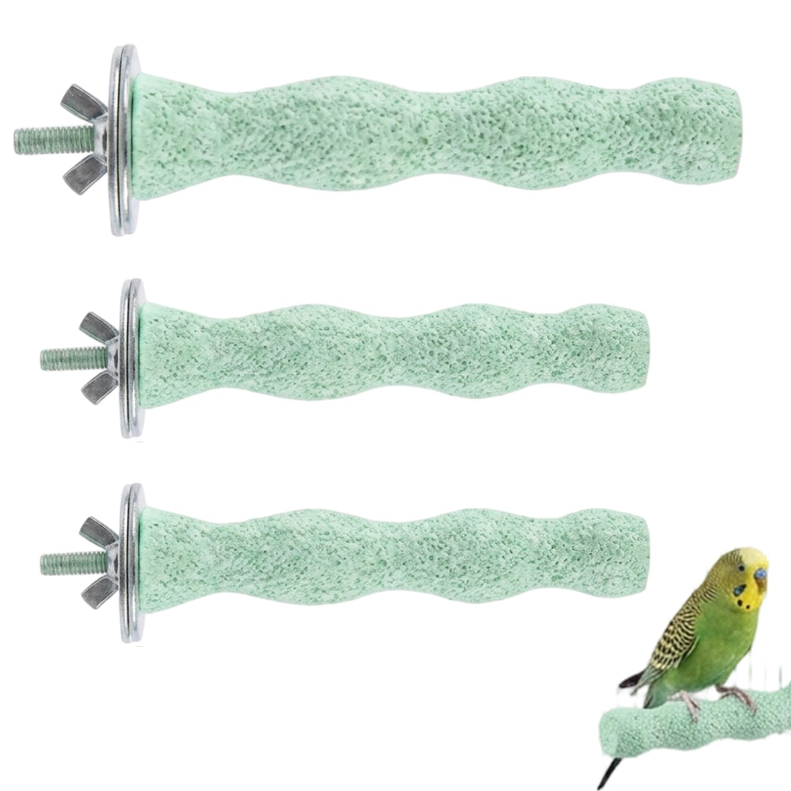 3 PCS Parrot Perch, Bird Standing Platform, Multi-size Bird Rest Stand, Stable Habitat Decor, Space-saving Pet Activity Station, Suitable for Home
