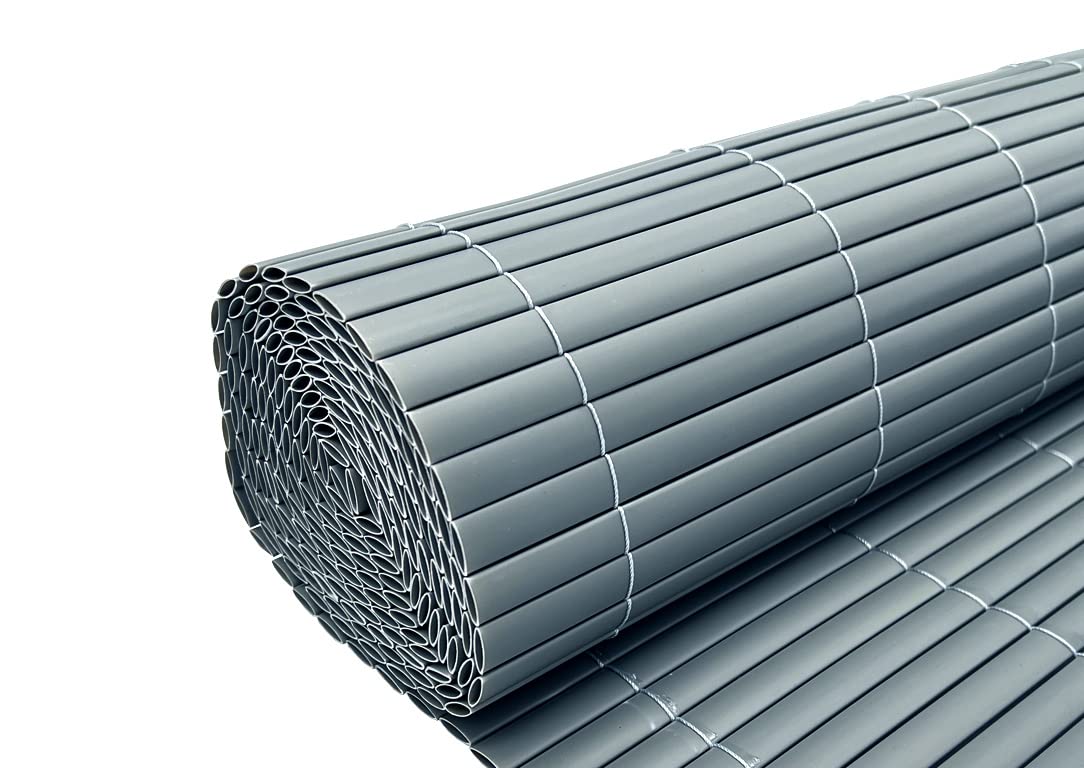 Outgarden PVC-Sichtschutzzaun/Sichtschutzmatte Grau 500 x 150 cm