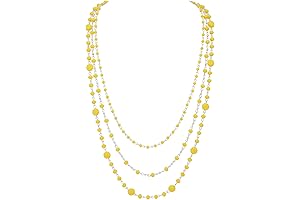 Exquisite Yellow Beaded Necklace: A Symphony of Style