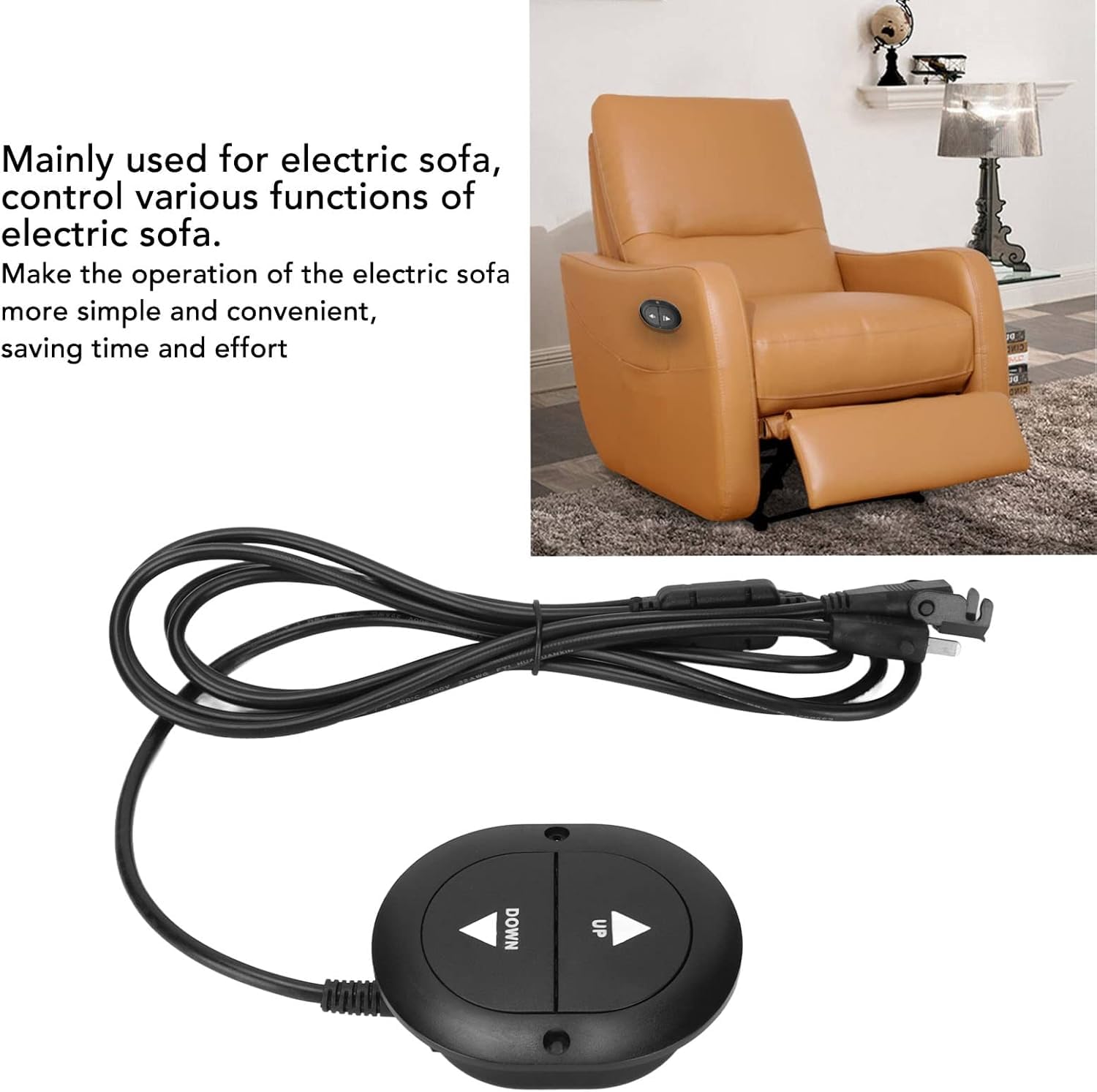 Télécommande Fauteuil électrique, Inclinable et Releveur avec 2 Boutons pour Lit Massage et Relaxation, 12-32V
