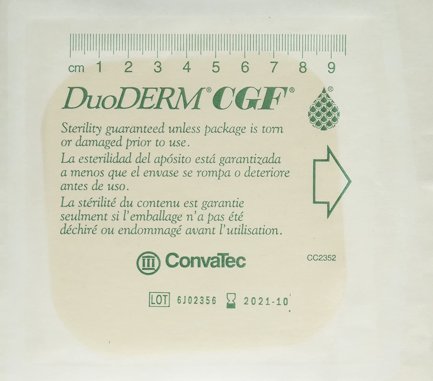 Duo.DERM CGF sterylny opatrunek na rany 10 cm x 10 cm (5 szt.)