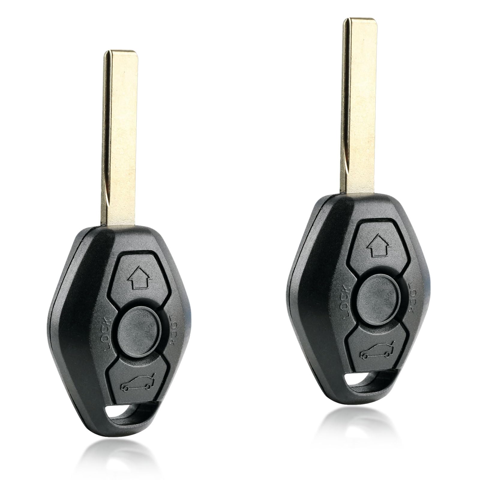 USARemote Key Fob Remote Replacement for 1999 2000 2001 2002 2003 2004 2005 2006 2007 2008 2009 BMW 3 5 7 M X Z Series 2-Button Remote Head Key LX8FZV