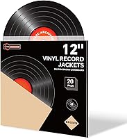 Vista 17 de Paquete de 50 fundas interiores de 3 capas para discos de vinilo, fundas LP de papel de arroz antiestáticas de 12 pulgadas para 33 RPM, fundas