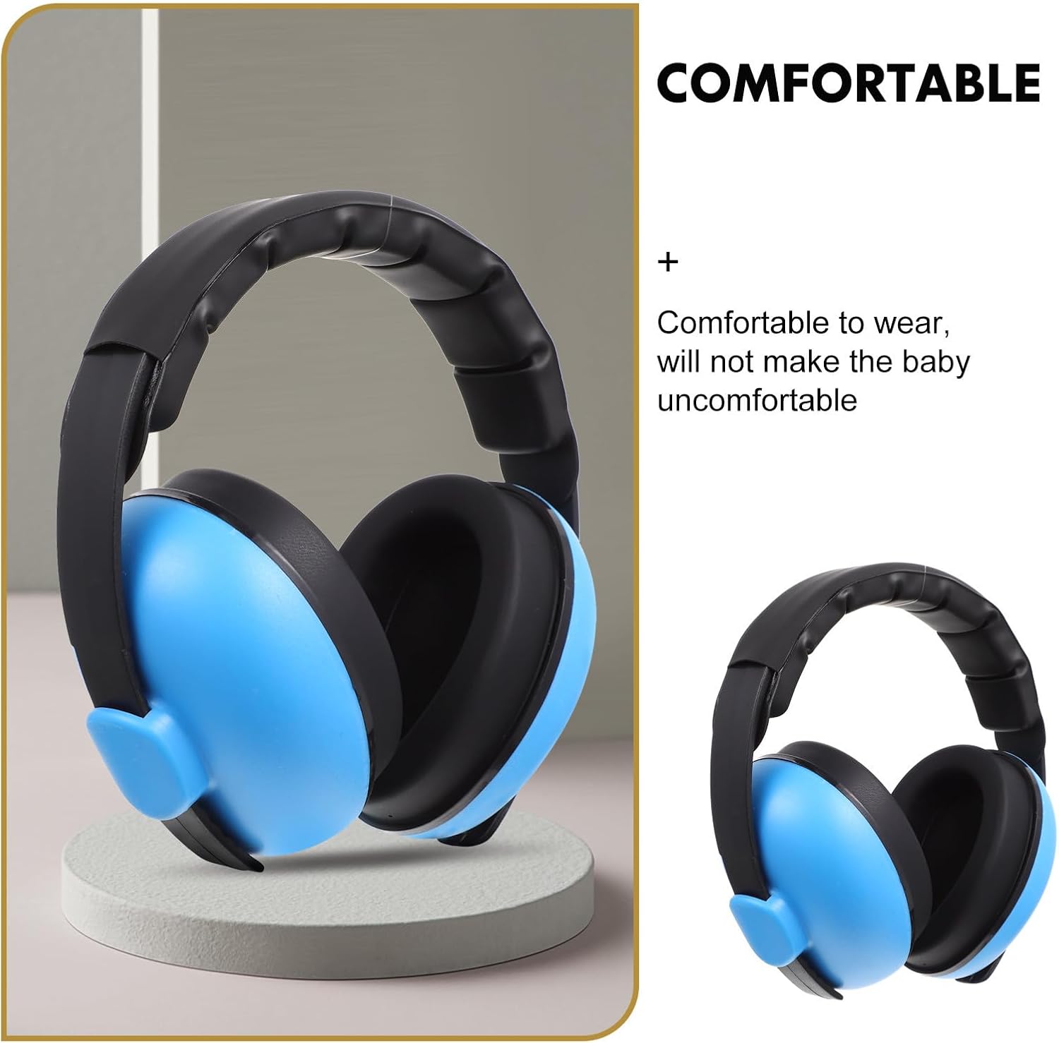 ERINGOGO Noise Cancelling Ear Protection Headphones for Sleeping Comfortable Soft Earmuffs for Newborns and Years Blue