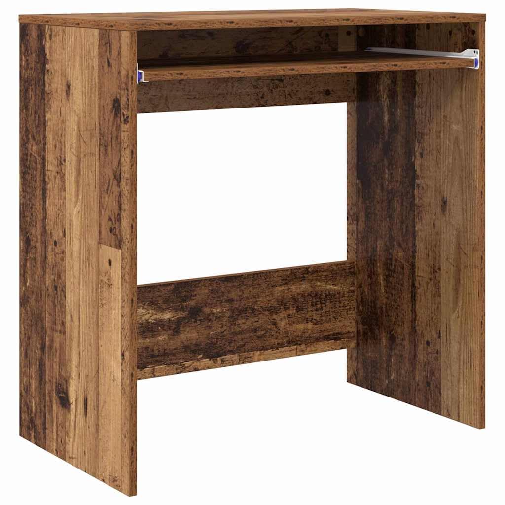 Scrivania Porta PC in Legno Ingegnerizzato 77.5x43x79 cm | Tavolo da lavoro compatto per camera da letto e studio, dotato di cassetto e mensole per organizzare documenti.