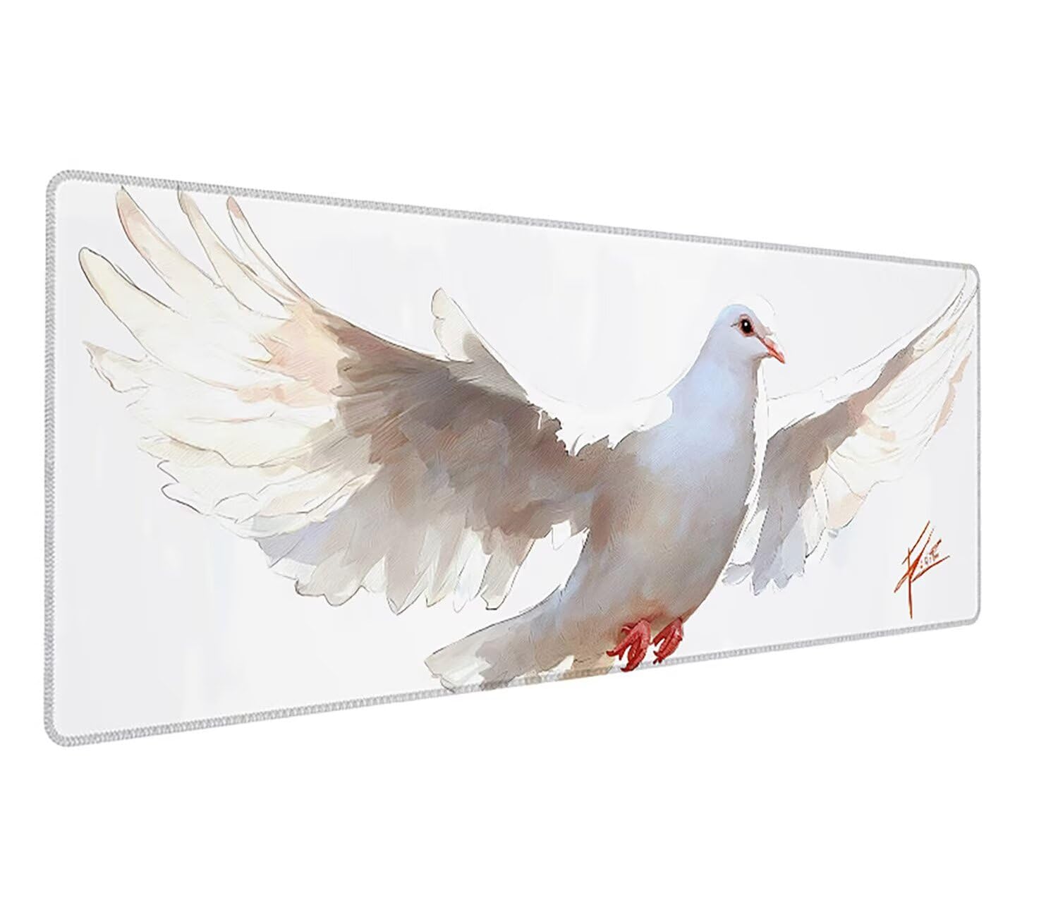 Podkładka pod mysz do gier XXL ze zwierzętami, biała, podkładka pod mysz XXL - 1400 x 600 x 3 mm, podkładka pod mysz matowa, bardzo duża tkanina, antypoślizgowa podstawa, dla graczy, personel-43145