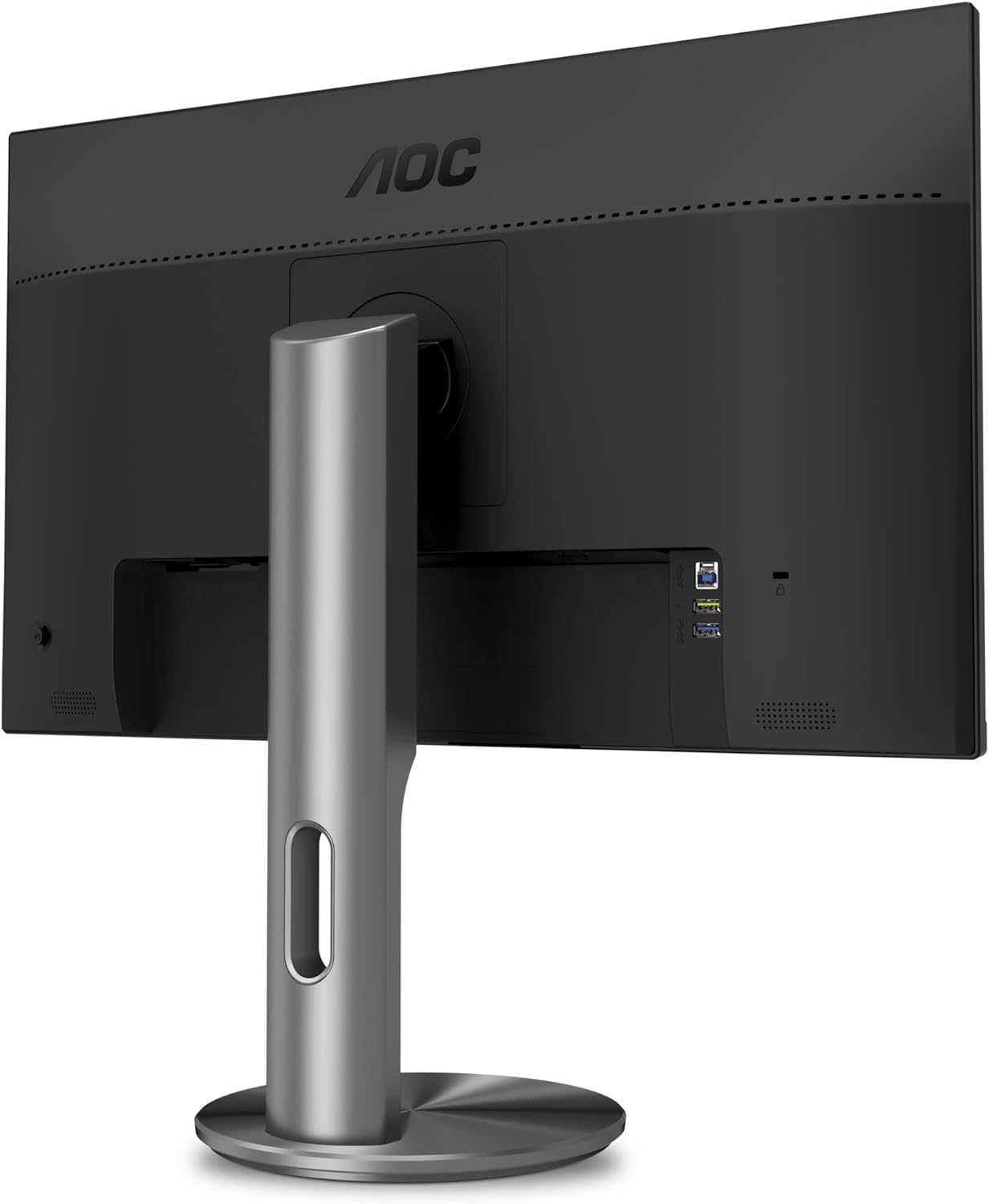 AOC U2790PQU Monitor da 27 IPS, Frameless, UHD 3840x2160, 5 msec, 1 VGA, 2 X HDMI, 1 DP, 2 Porte USB, Speaker, Base Regolabile in Altezza, Grigio AOC U2790PQU Monitor da 27 IPS, Frameless, UHD 3840x2160, 5 msec, 1 VGA, 2 X HDMI, 1 DP, 2 Porte USB, Speaker, Base Regolabile in Altezza, Grigio