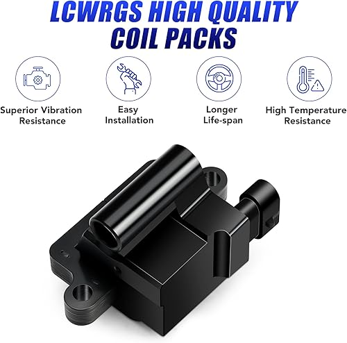 Miniatura 2 de Juego de 8 bobinas de encendido cuadradas para Chevy Silverado Avalanche Suburban Tahoe Express GMC Sierra Yukon 1500 2500 Escalade 2000 2001 2002