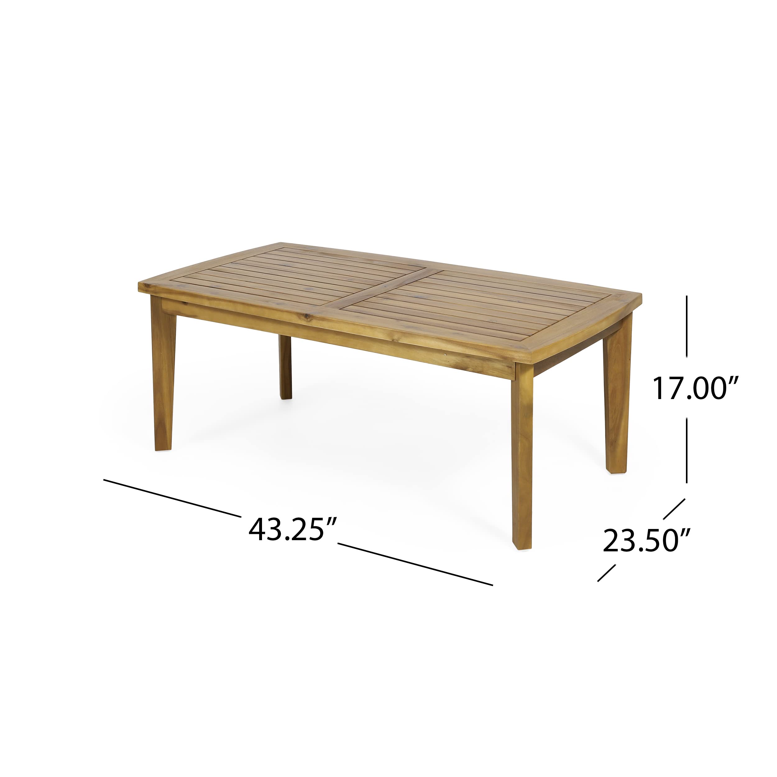 Amazon.com : Christopher Knight Home Solano Outdoor Rectangular Coffee  Table - Acacia Wood - Teak : Patio, Lawn & Garden