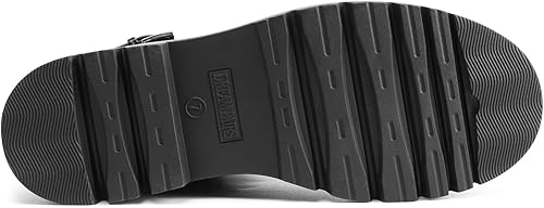 Miniatura 4 de DREAM PAIRS Botas de combate de plataforma de moda para mujer, con cordones, suela gótica, botines al tobillo