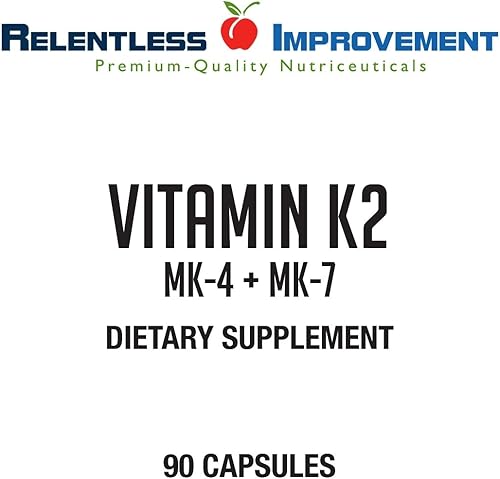 Miniatura 4 de Relentless Improvement Vitamina K2 MK4 Plus MK7 Vegano Derivado Naturalmente Cápsulas Veganas 90 unidades