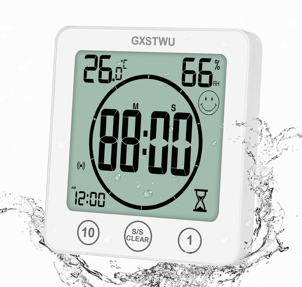Amazon.co.jp: 時計 防水(防滴型) タイマー 温湿度計 デジタル