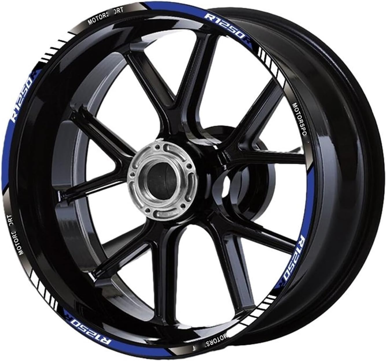 Motorcycle Wheel Rim Sticker for R1250RT for R1250R for R1250RS Reflective Hub Stripe Tape Decal(A-1)