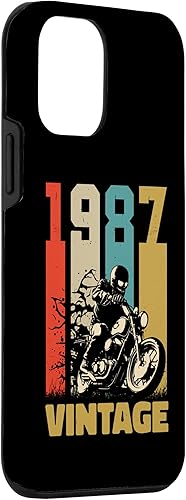 Miniatura 3 de iPhone 12 mini 36 year old gifts birthday, men's vintage 1987 Motard Moto Case