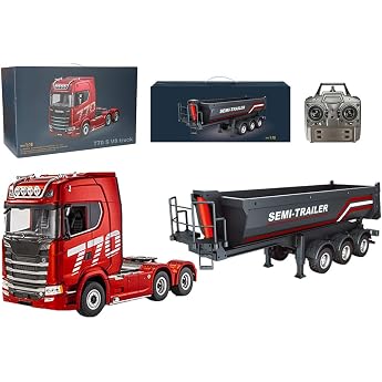 770S RC Tractor Truck 118 Truck Car with RC Trailer 19CH Light Sound Effects Remote Control RC Truck for Gift Adults 16+