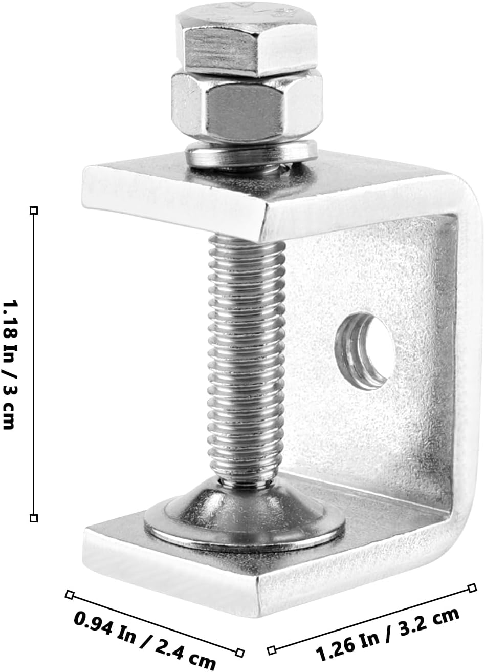 16 Pack 1 Inch Stainless Steel C Clamps, Heavy Duty Mini C Clamps for Woodworking Metal Mounting Welding