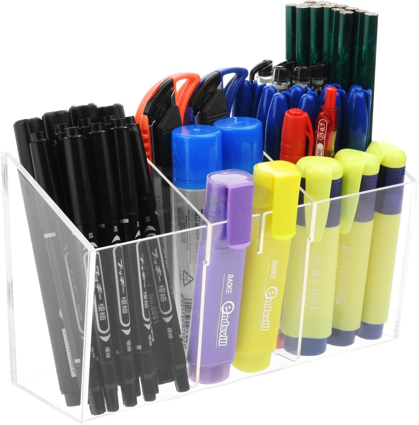 Pencil Holder for Desk, Pen Holder for Refrigerator, Acrylic Marker Holder