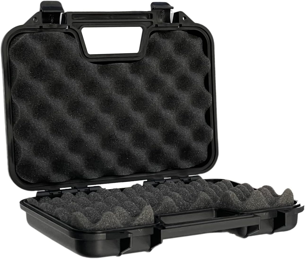 A&N Gun Pistol Handgun Airgun Hard Durable High Quality Portable Lockable Case Safe - Black Red Tan