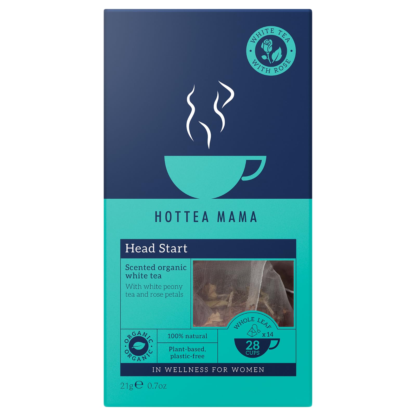 HOTTEA MAMA Head Start an Organic White Tea and Rose herbal blend | A Sl