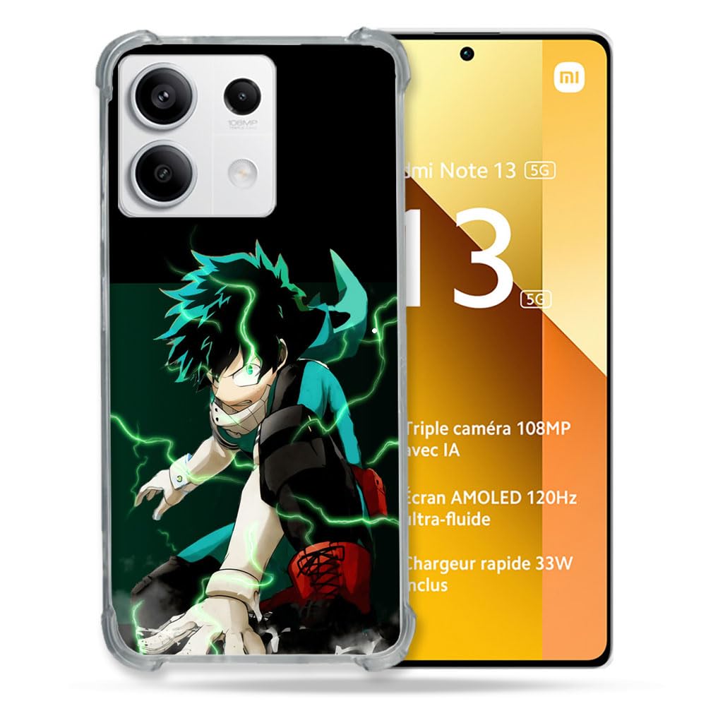 Cokitec Reinforced Case for Xiaomi Redmi Note 13 5G Manga My Hero Academia Deku