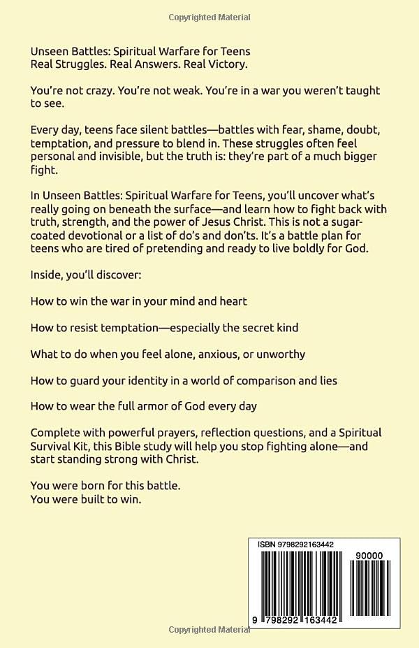 Bible study book Unseen Battles: Spiritual Warfare for Teens (Spiritual Warfare & Victory: Winning Life’s Battles through Faith) - Image 2