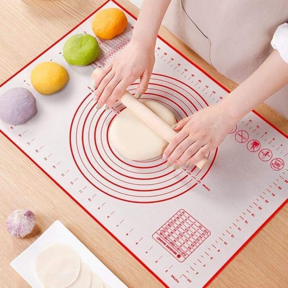 Large Silicone Roti Mat – Extra Thick, Non-Stick Rolling Mat for Dough, Fondant, Pie Crust, Baking, and Oven Liner – Ideal for Kitchen Use-image-30