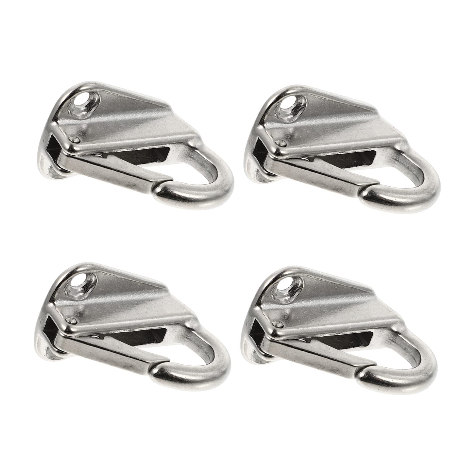 HANABASS 4pcs Marine Stainless Steel Yacht Dirt Board Hooks Boat Accessories Durable Clips for Pontoon Rails