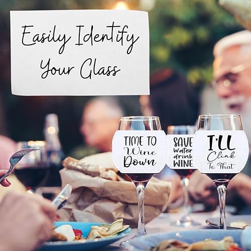 Miniatura 4 de TahoeBay Fundas aislantes de neopreno en blanco (paquete de 6) para sublimación, tinta infusible, identificación de bebidas de vinilo de