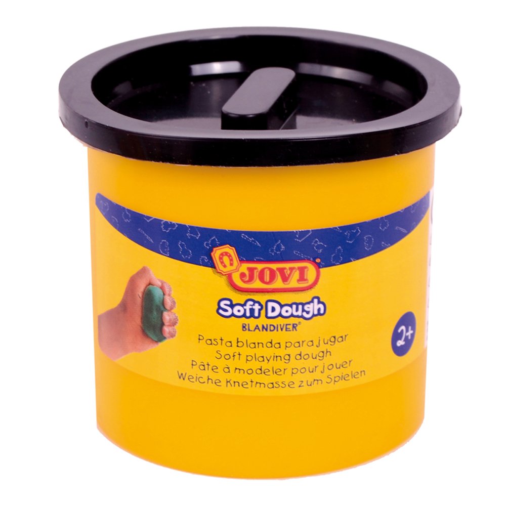 Jovi Soft Dough Blandiver, Estuche de 5 Botes, 110 g, Color Negro (45010)