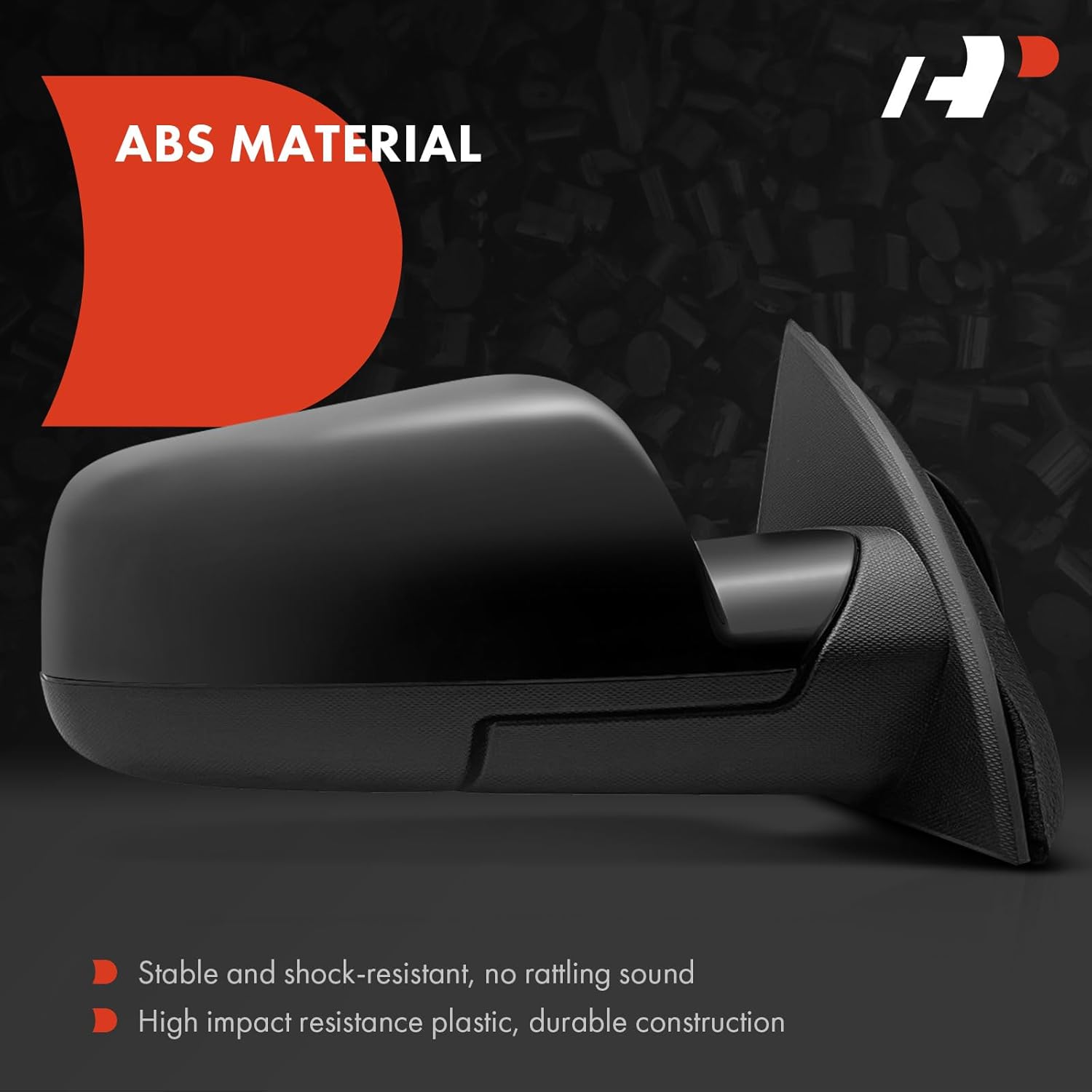 A-Premium Passenger Side Power Door Mirror - Compatible with Chevrolet Equinox & GMC Terrain, 2010-2017 - Heated Manual Folding Black Outside Rear View Mirror