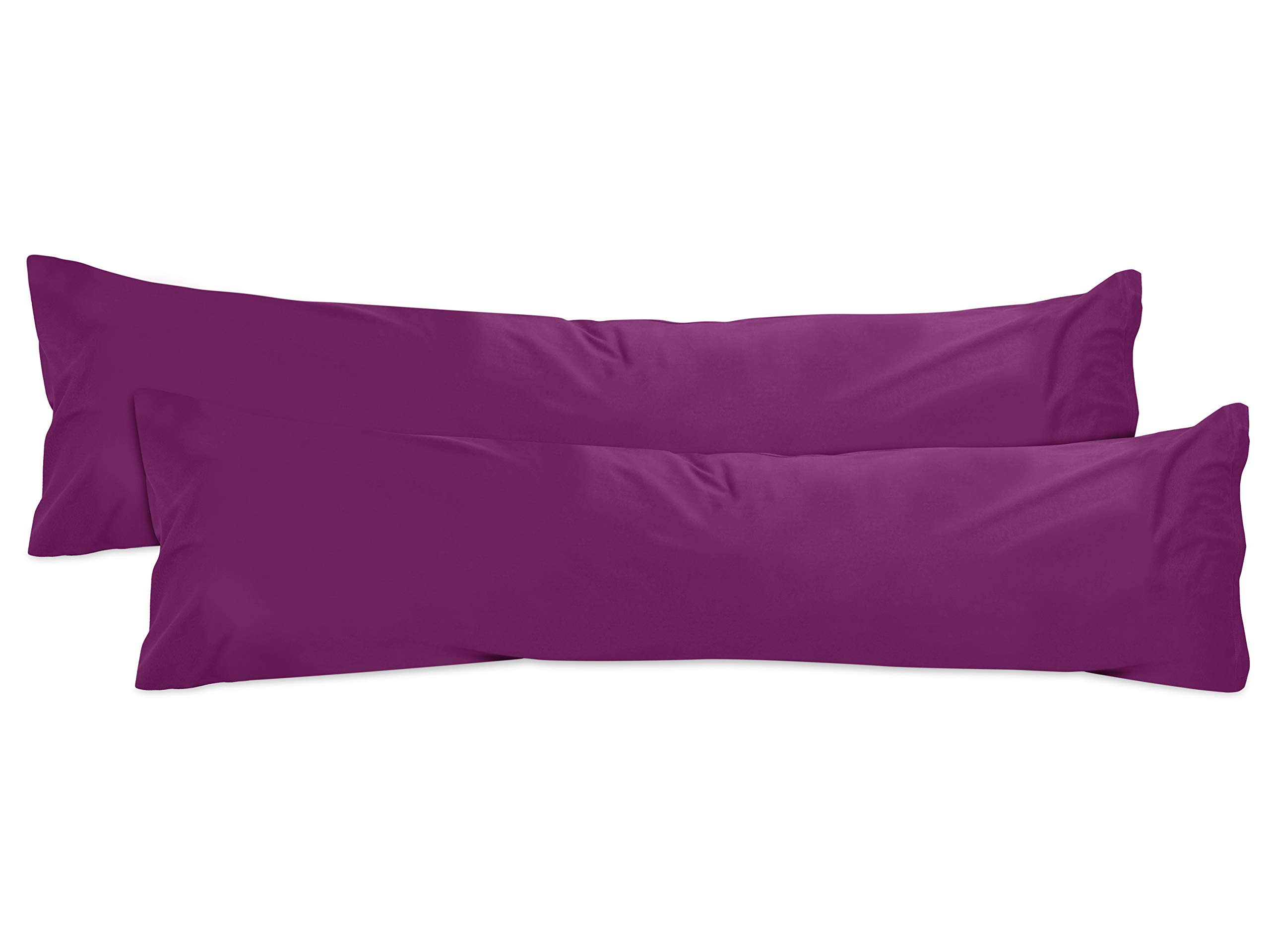 npluseins Set da 2 federe in cotone - jersey - tanti colori 1331.1812, 40 x 145 cm, lilla