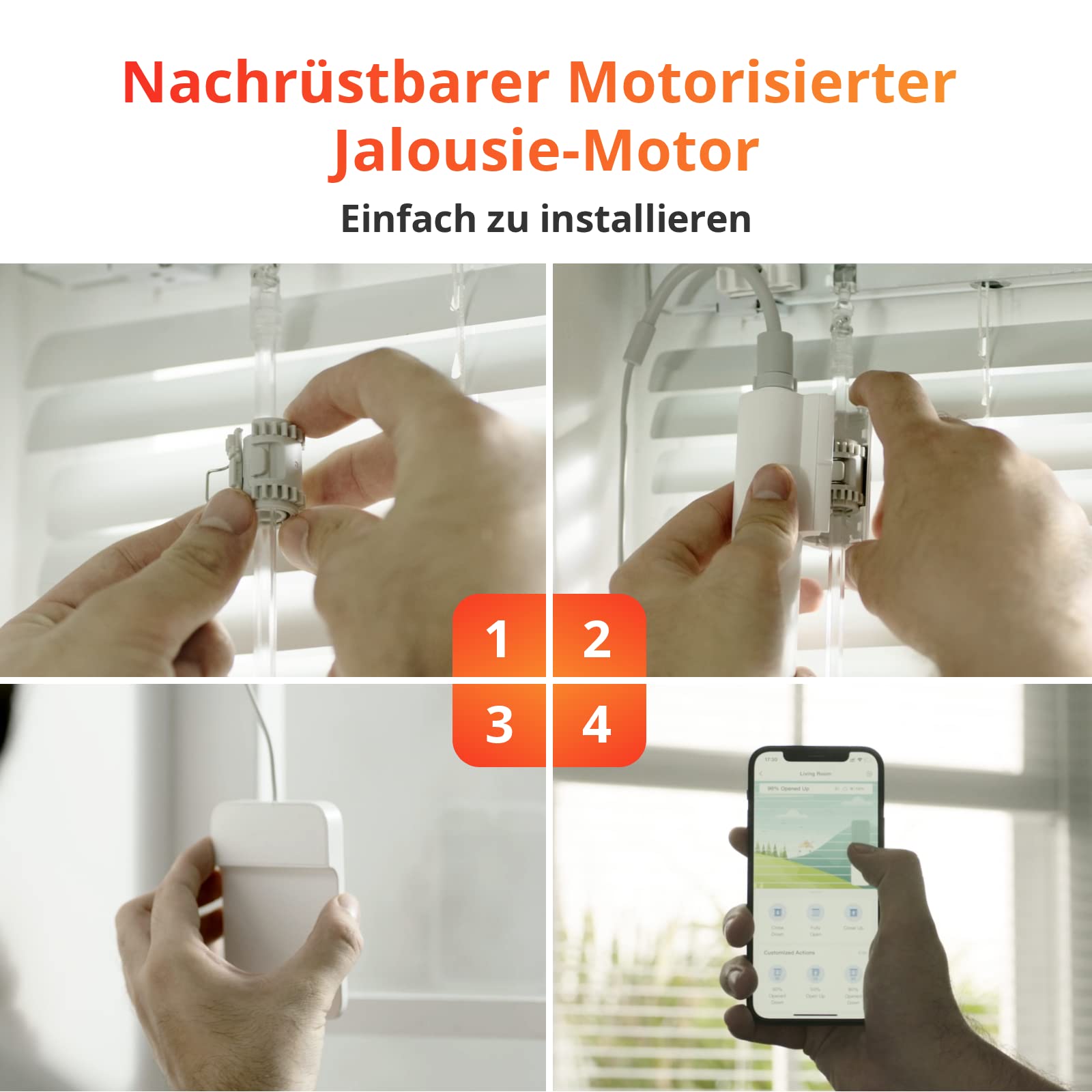 SwitchBot Zmotoryzowany silnik żaluzji, z pilotem zdalnego sterowania Bluetooth, zasilany energią słoneczną, z SwitchBot Hub Mini, kompatybilny z Alexa